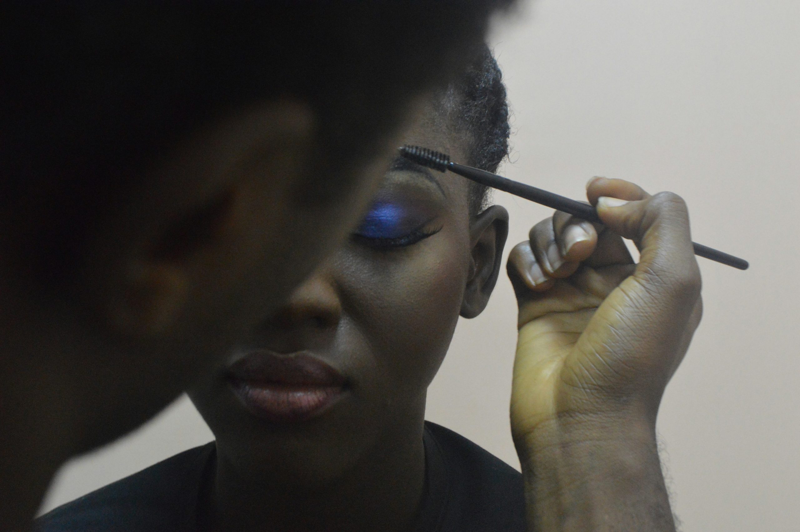 Professional Make-Up Artist Demonstrating Contour Technique
