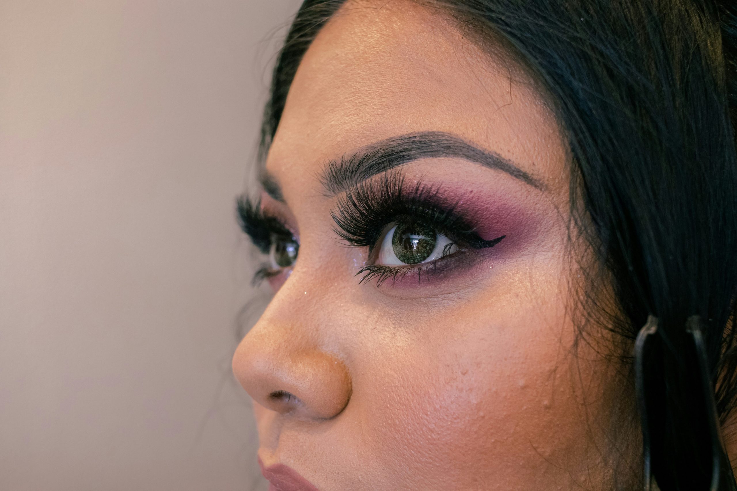 professional makeup artist at work