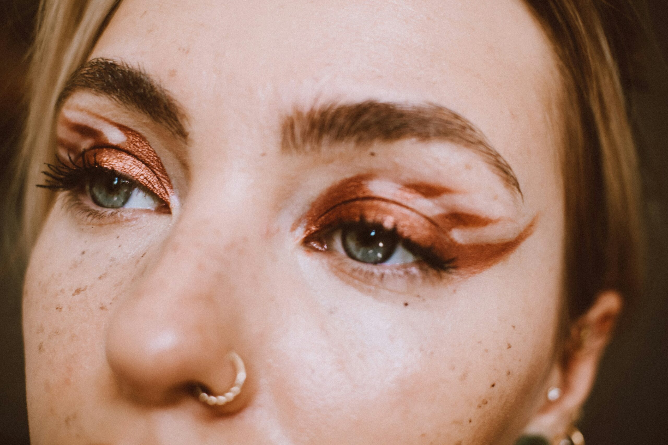 smokey eye makeup closeup