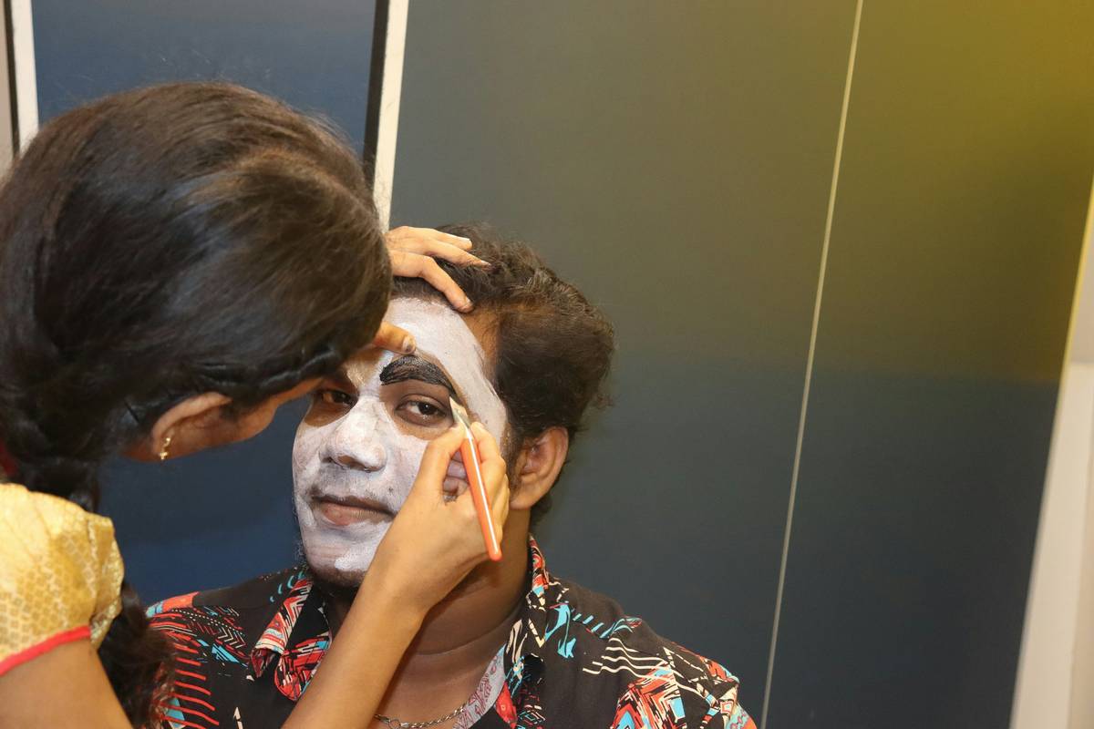 Side-by-side images showing dramatic makeup transformations achieved by professionals.